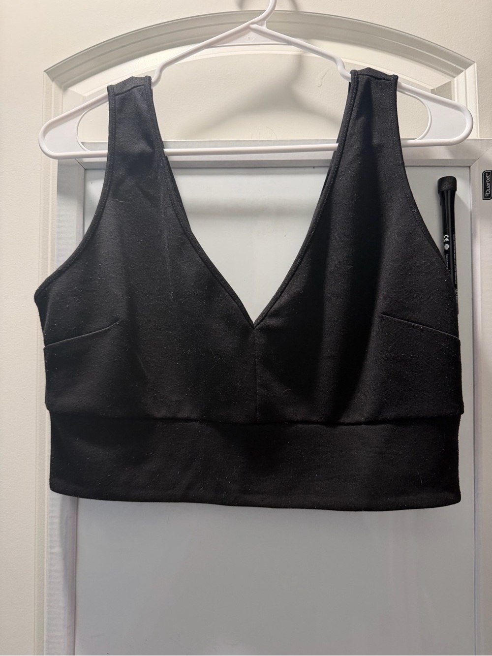 Guess Black Zip Crop Top